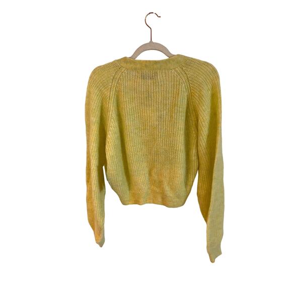 NWT Rumored Frenchie Cardigan Sweater in Limon Sz Large - Picture 2 of 7